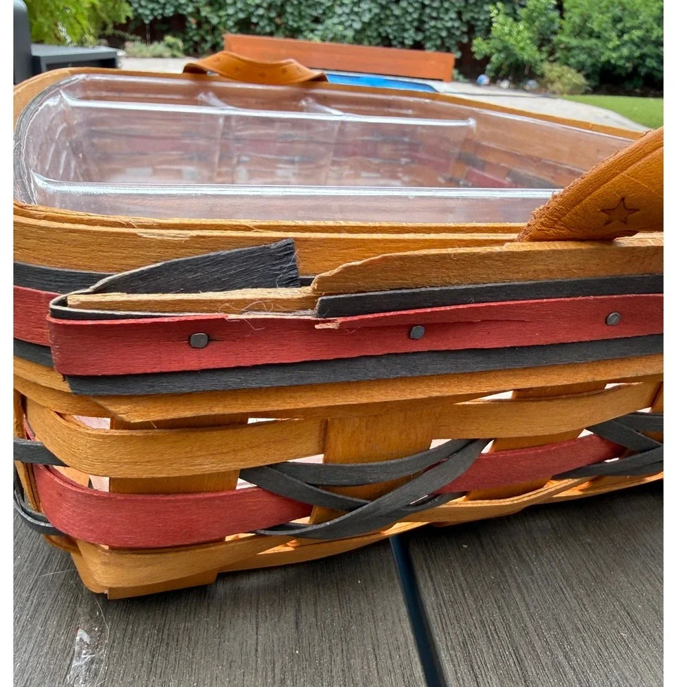 Longaberger 2000 Century Celebration Basket Large Serving Tray with Liners 18x12